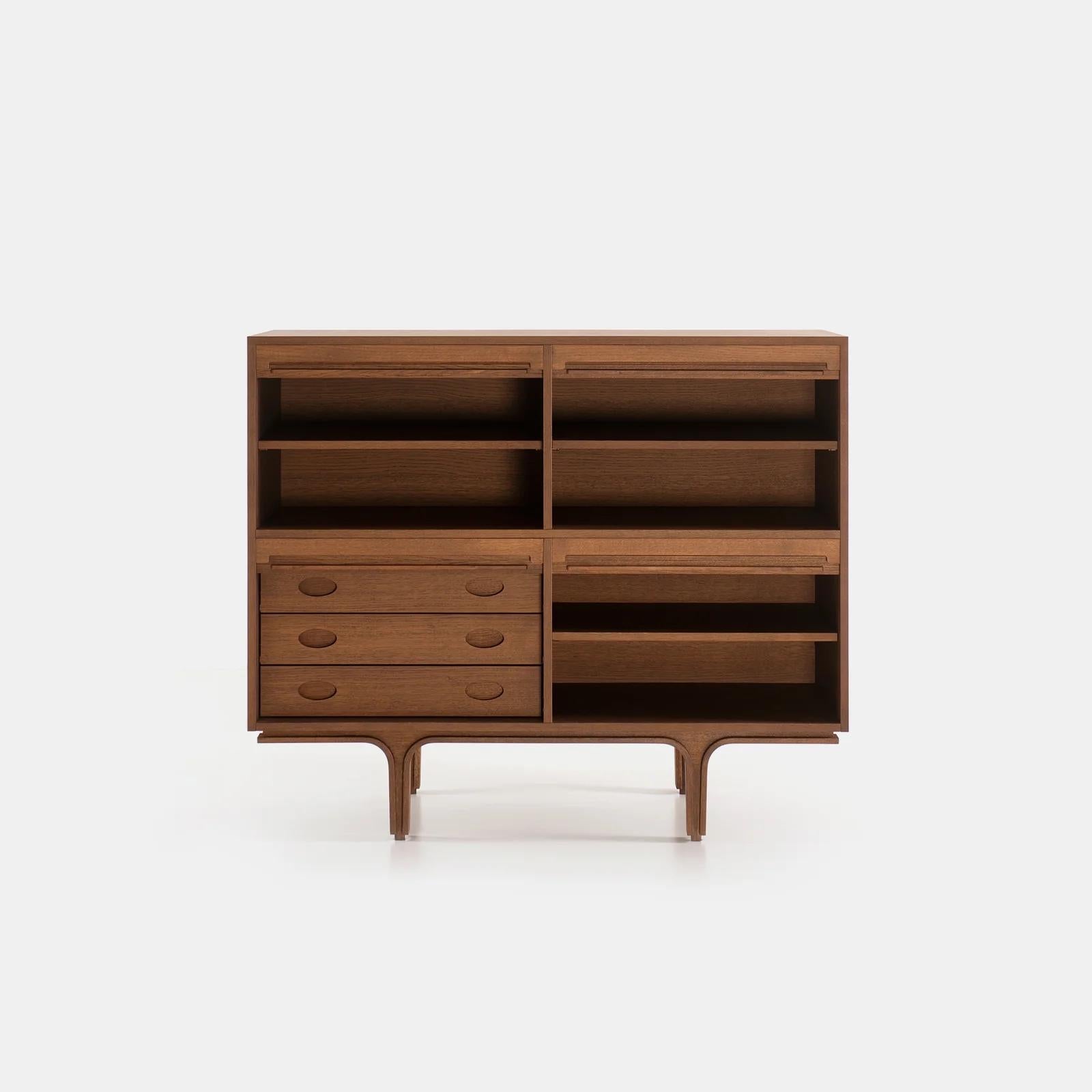 500/4 Series - High Sideboard with Tambour Doors
Design: Gianfranco Frattini (1960)

Considered even today one of the most distinctive and complete collections ever designed by Gianfranco Frattini, the Serie 500 was born from a careful observation