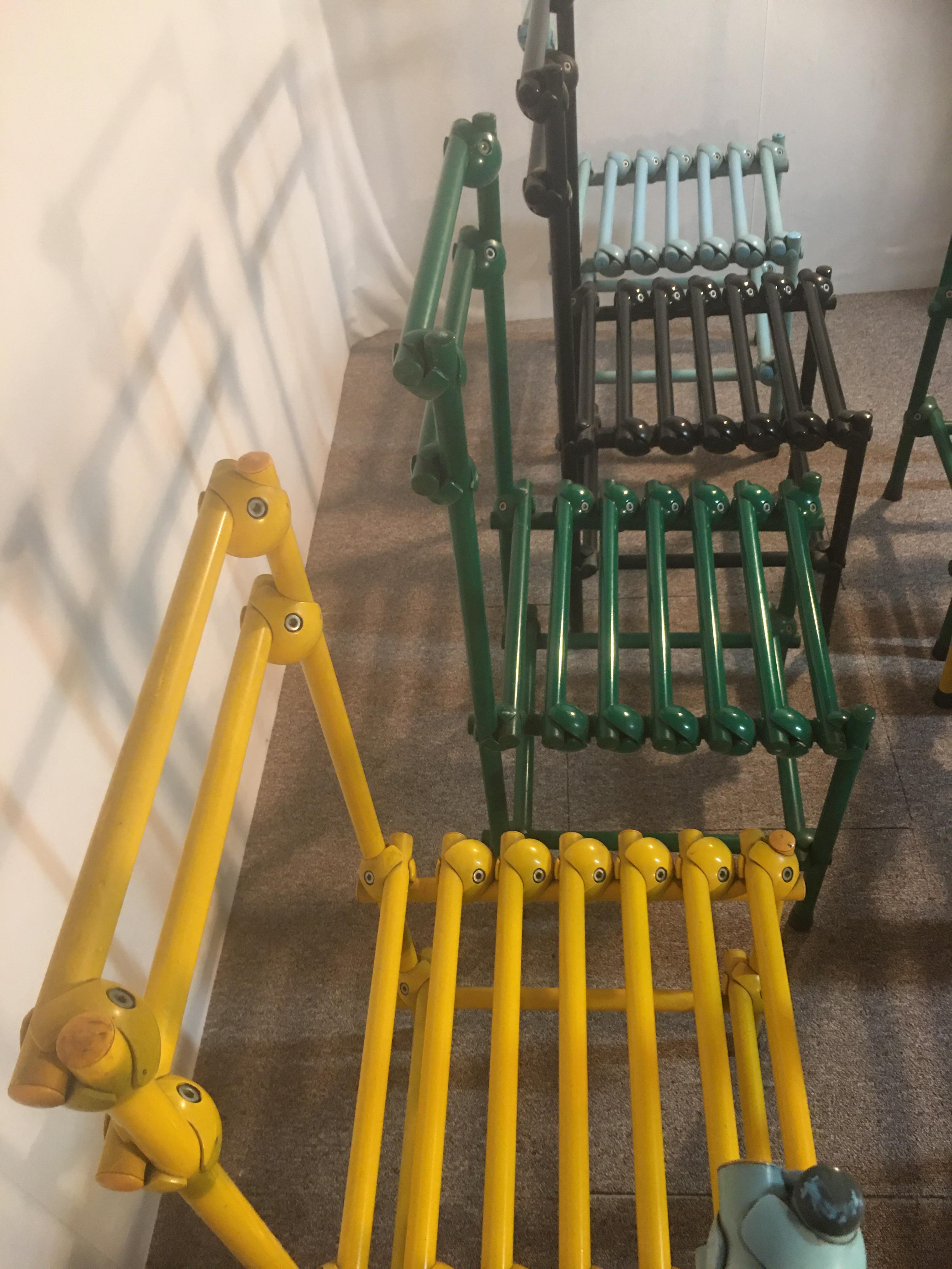 Serie 8 Mecano Chairs, Color, Italy, 80th For Sale 4