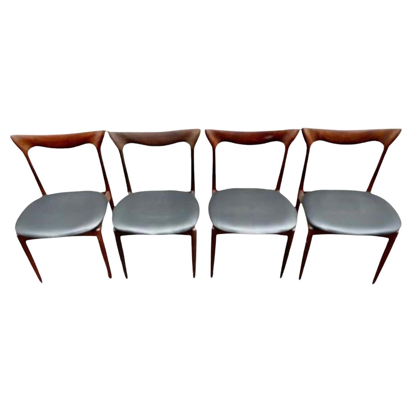 Danish 20th Century by Henri Walter Klein Teak Chairs  For Sale