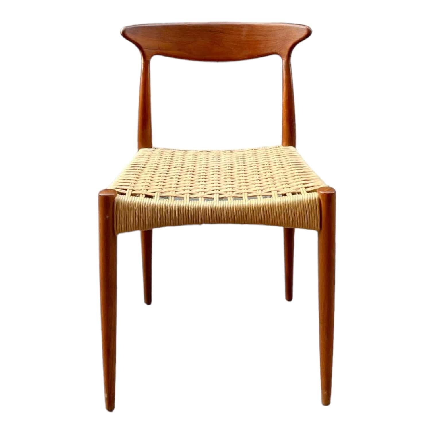 Danish 20th Century by Arne Hovmand Olsen Teak Chairs  In Good Condition In CANTELEU, FR