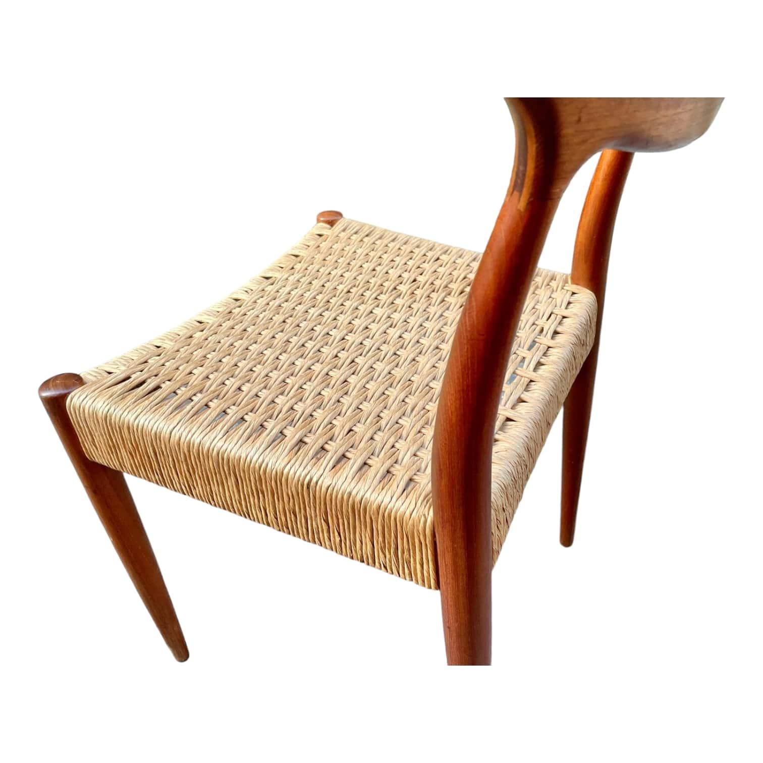 Wood Danish 20th Century by Arne Hovmand Olsen Teak Chairs  For Sale