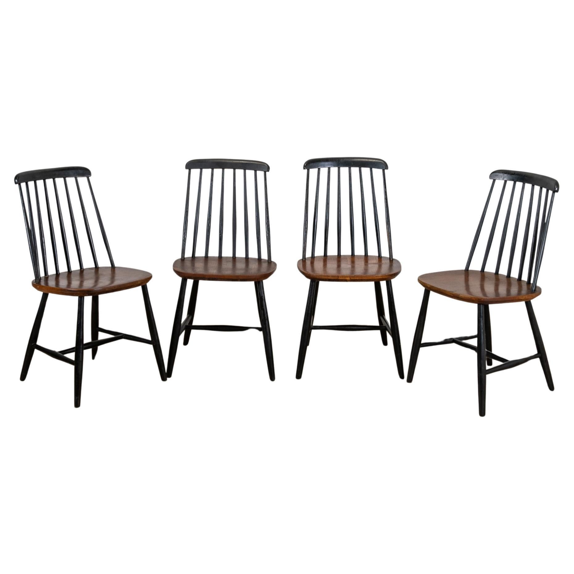 Série de 4 chaises "Fanette" d'Ilmarie Tapiovaara pour Nässjö Stolfabrik en vente