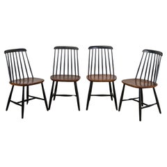 Série de 4 chaises "Fanette" d'Ilmarie Tapiovaara pour Nässjö Stolfabrik
