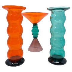 Serie of 3 Vases by Marcello Furlan, Italy, Signed and Dated