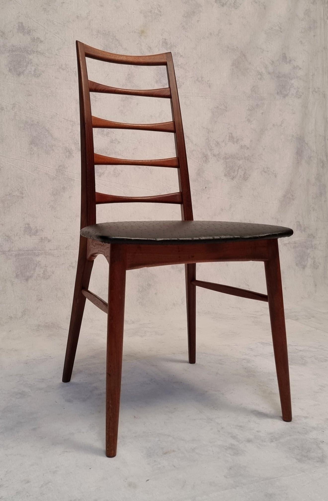 Series of four chairs by Niels Koefoed for Koefoed Hornslet. Niels Koefoed names his chair creations after the name of his children, this one is the 