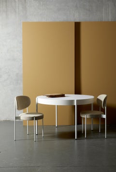 Series 430 Large Round Dining Table in White by Verner Panton