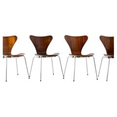 Serie 7 4 sillas Arne Jacobsen de palisandro para Fritz Hansen