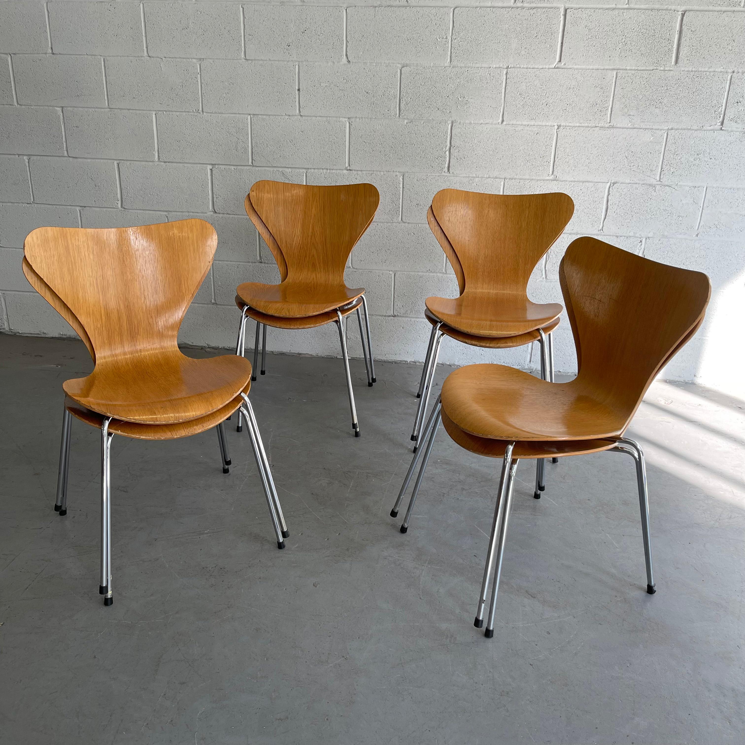 Serie 7 Stühle von Arne Jacobsen für Fritz Hansen (Skandinavische Moderne) im Angebot