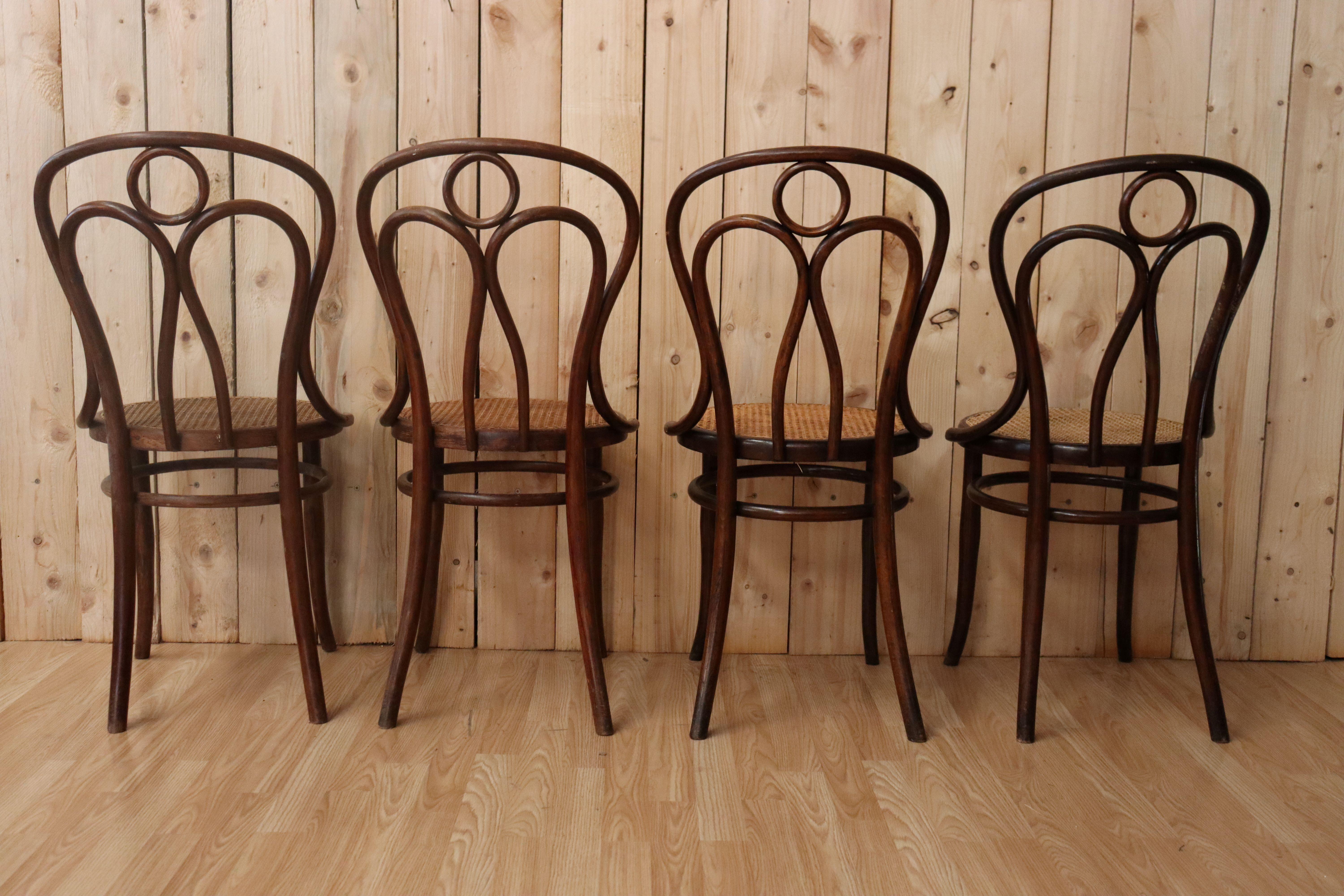 Series 8 Joseph & Jacob Kohn Bistro Chairs In Good Condition In charmes, FR