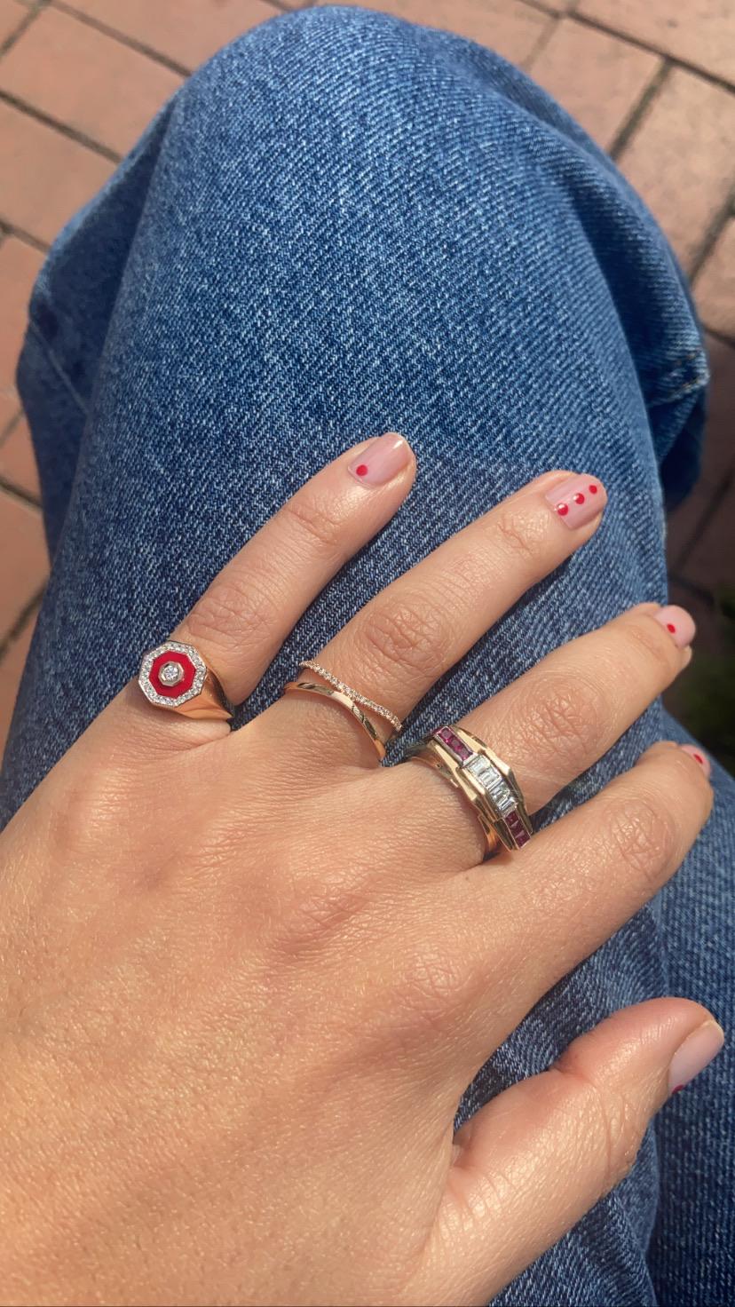 in vendita:  Anello da mignolo con diamante e perla Serie 8 4