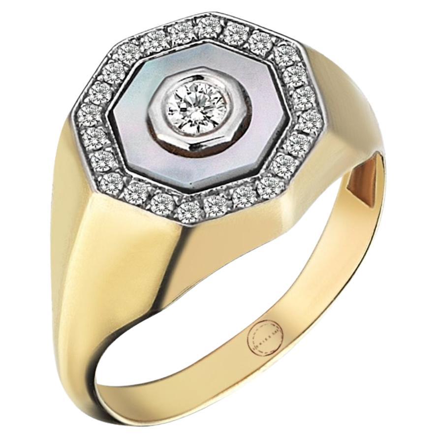 Series 8 Pearl Diamond Pinky Ring