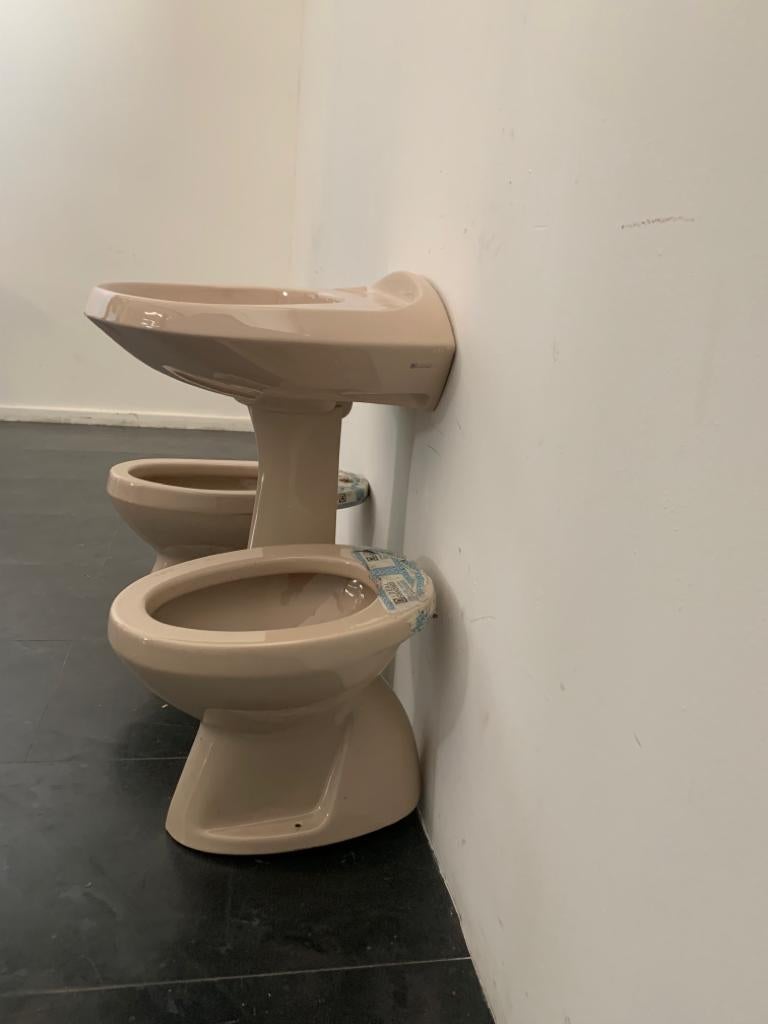 Céramique Série Ellisse Ideal Standard, 1970, Articles sanitaires en verre de Chine en vente
