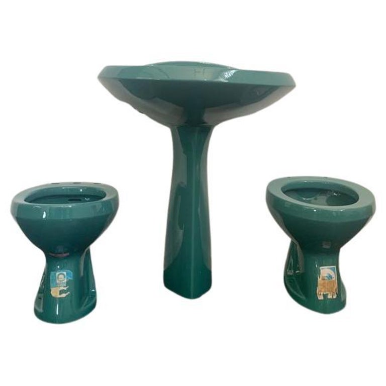 Series Ellisse Ideal Standard, 1970, Sanitary Ware in China Glass For Sale at 1stDibs