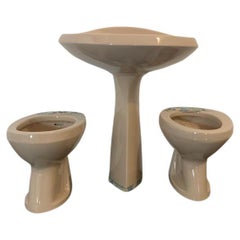 Serie Ellisse Ideal Standard, 1970, Sanitärwaren aus Chinaglas