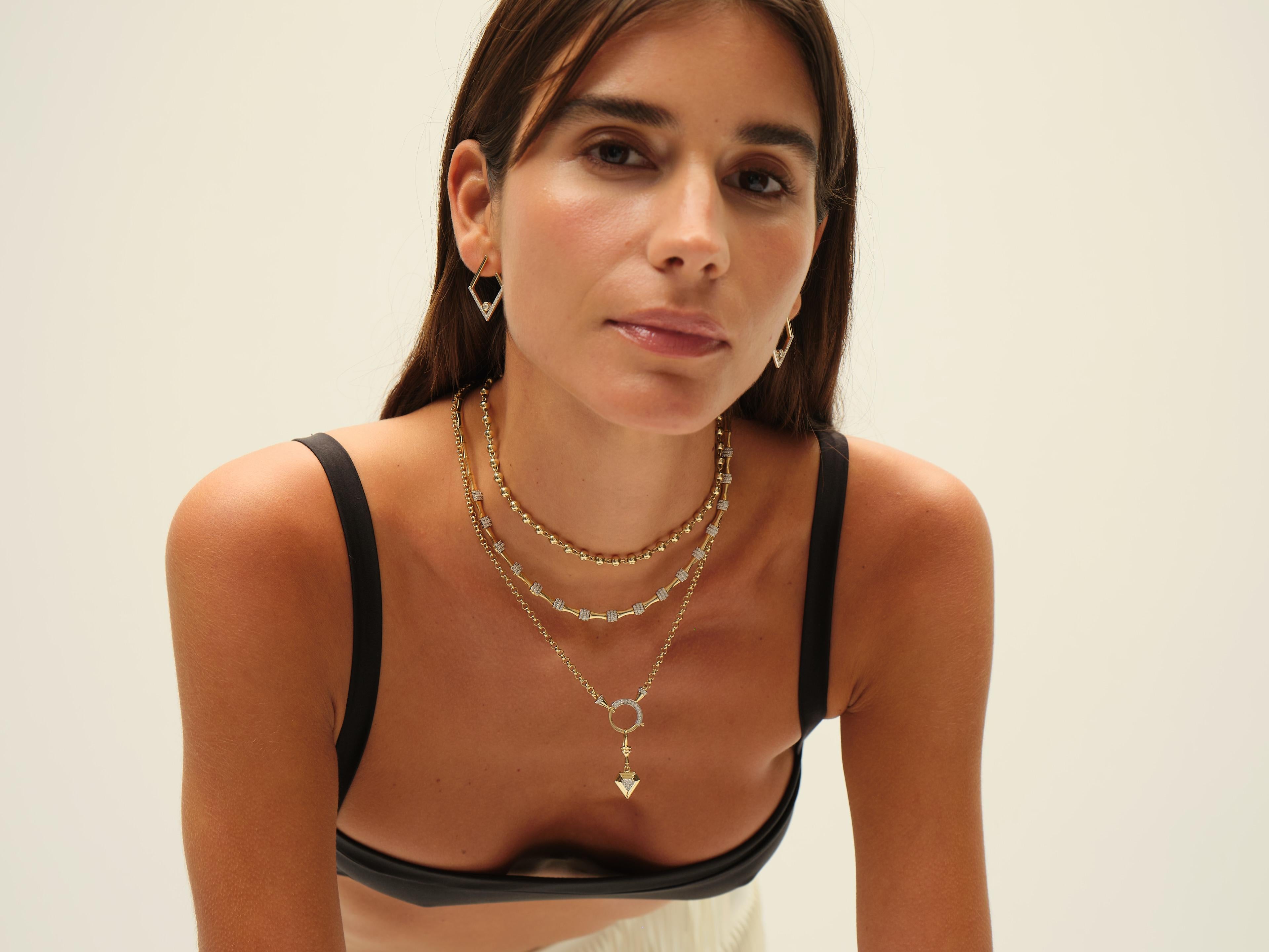 Series Fireball Diamond Chain Necklace For Sale 1