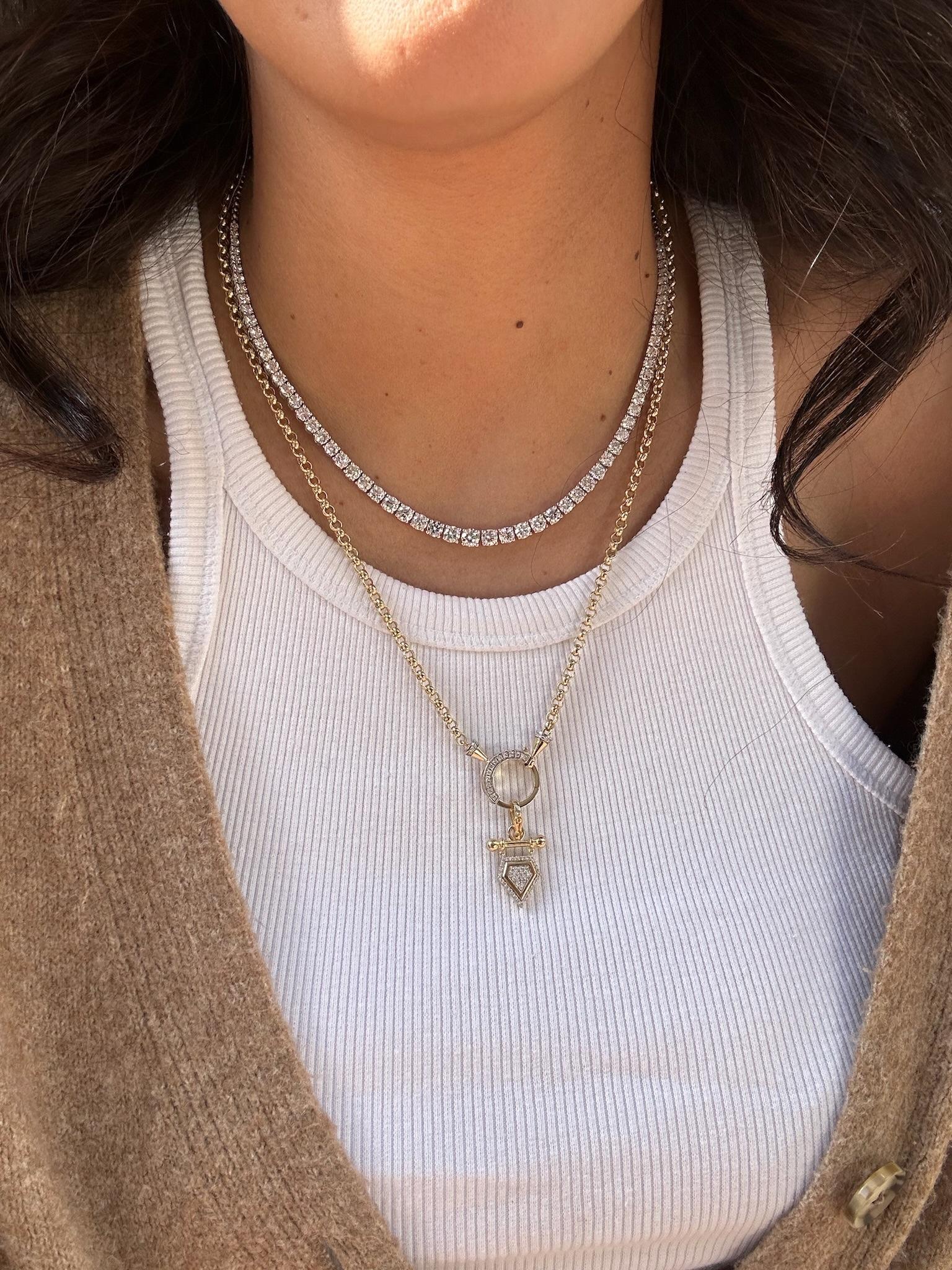 Series Fireball Diamond Chain Necklace For Sale 2