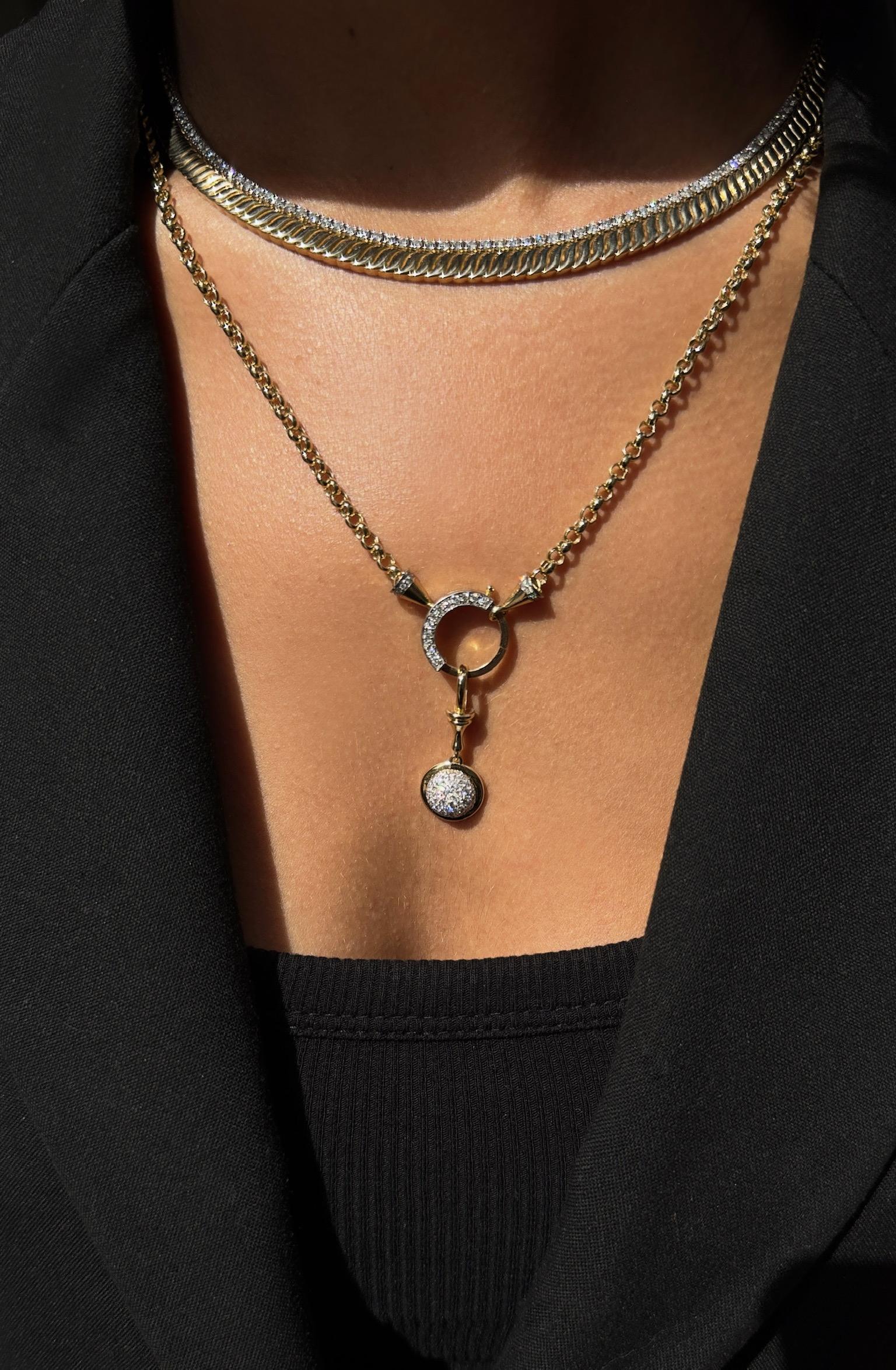 Series Fireball Diamond Chain Necklace For Sale 3
