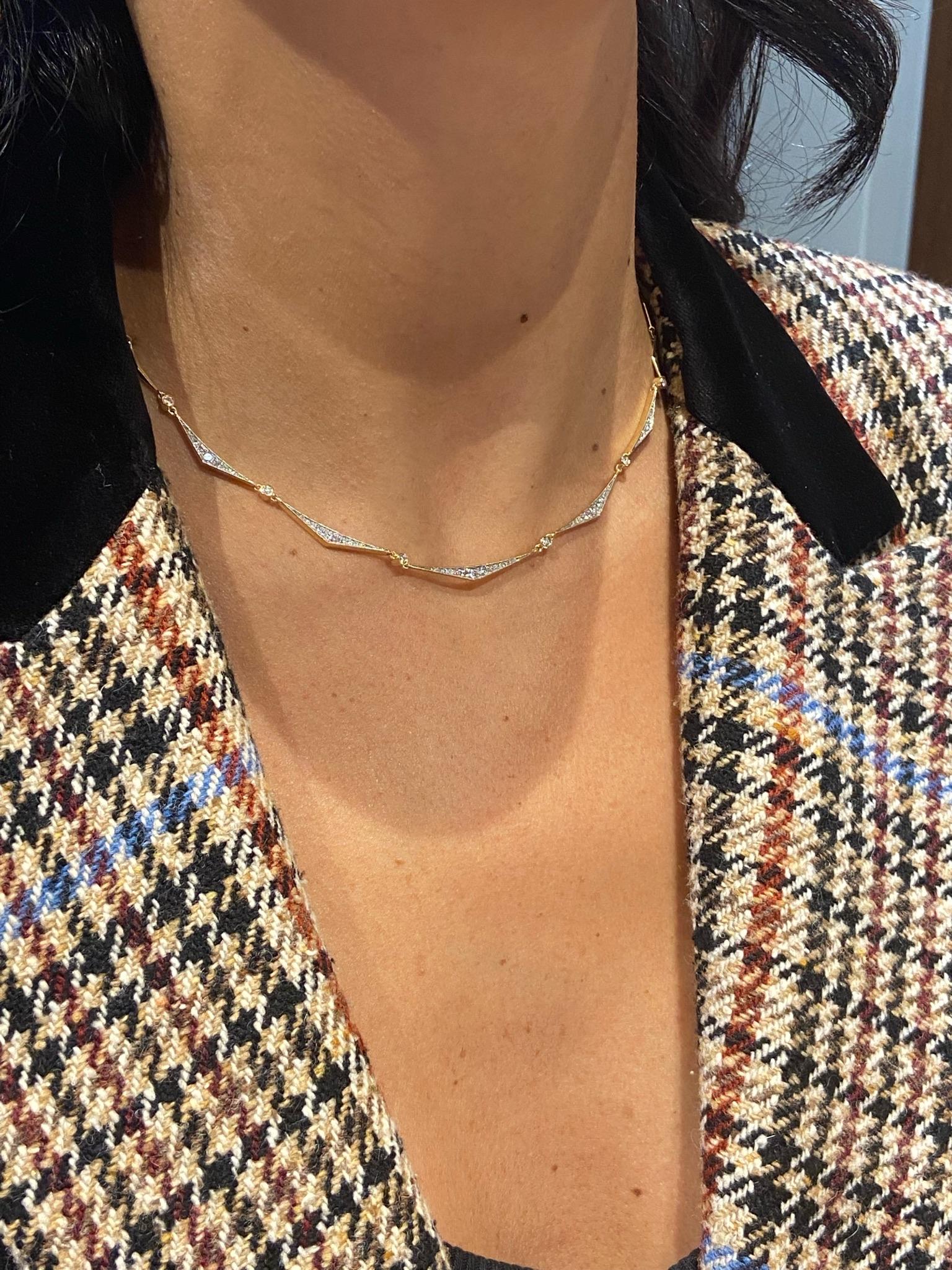De las mujeres Serie Bola de Fuego Collar de Eslabones con Diamantes en venta