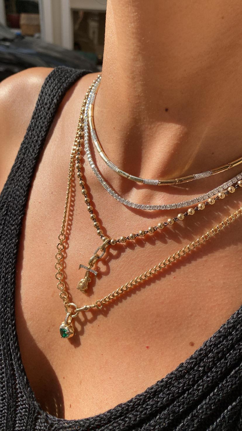 Moderno Collana di diamanti della serie Fireball in vendita