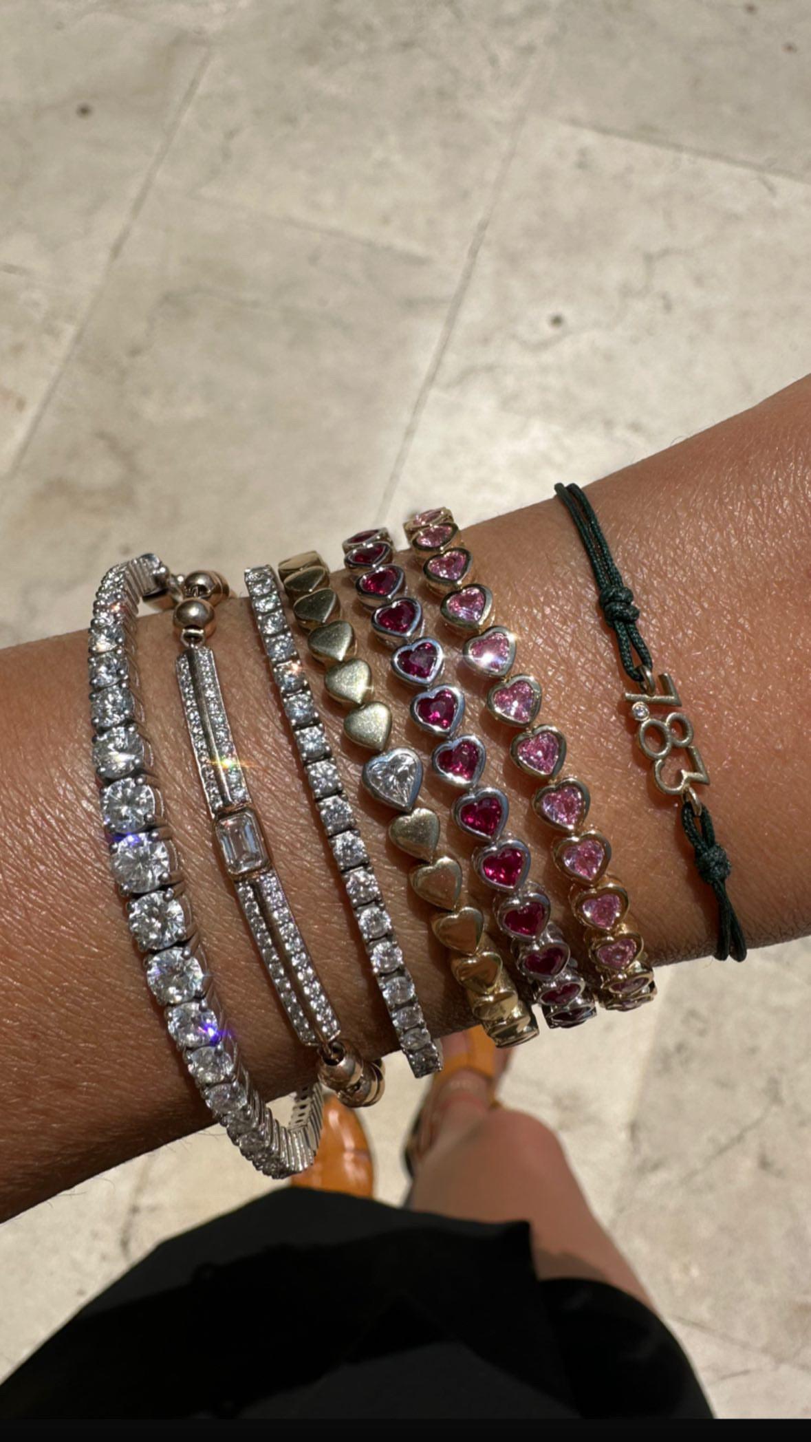 Women's Series Fireball Heart Cut Diamond Bracelet For Sale