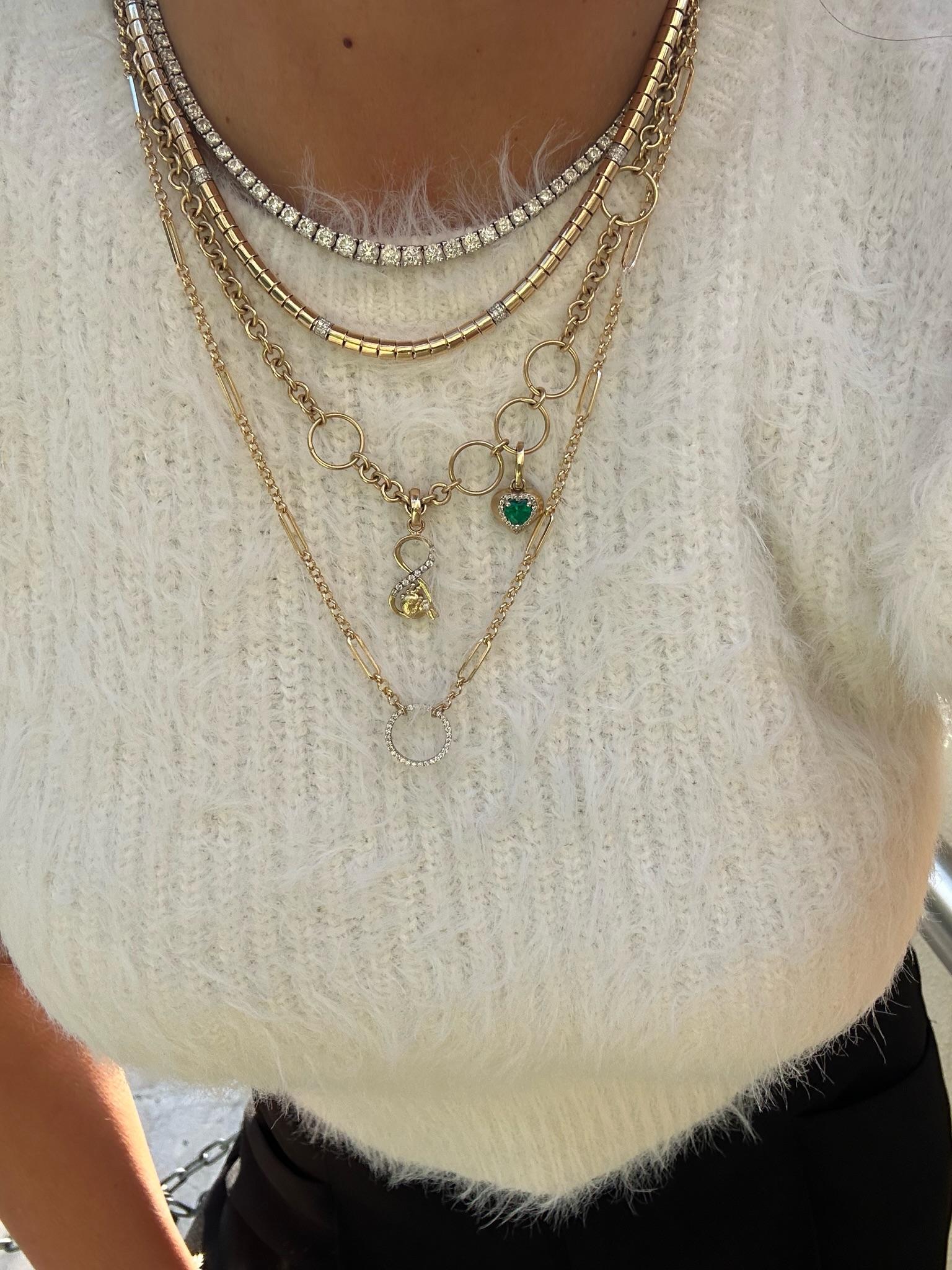 Series Fireball Hoop 14K Gold Chain For Sale 6