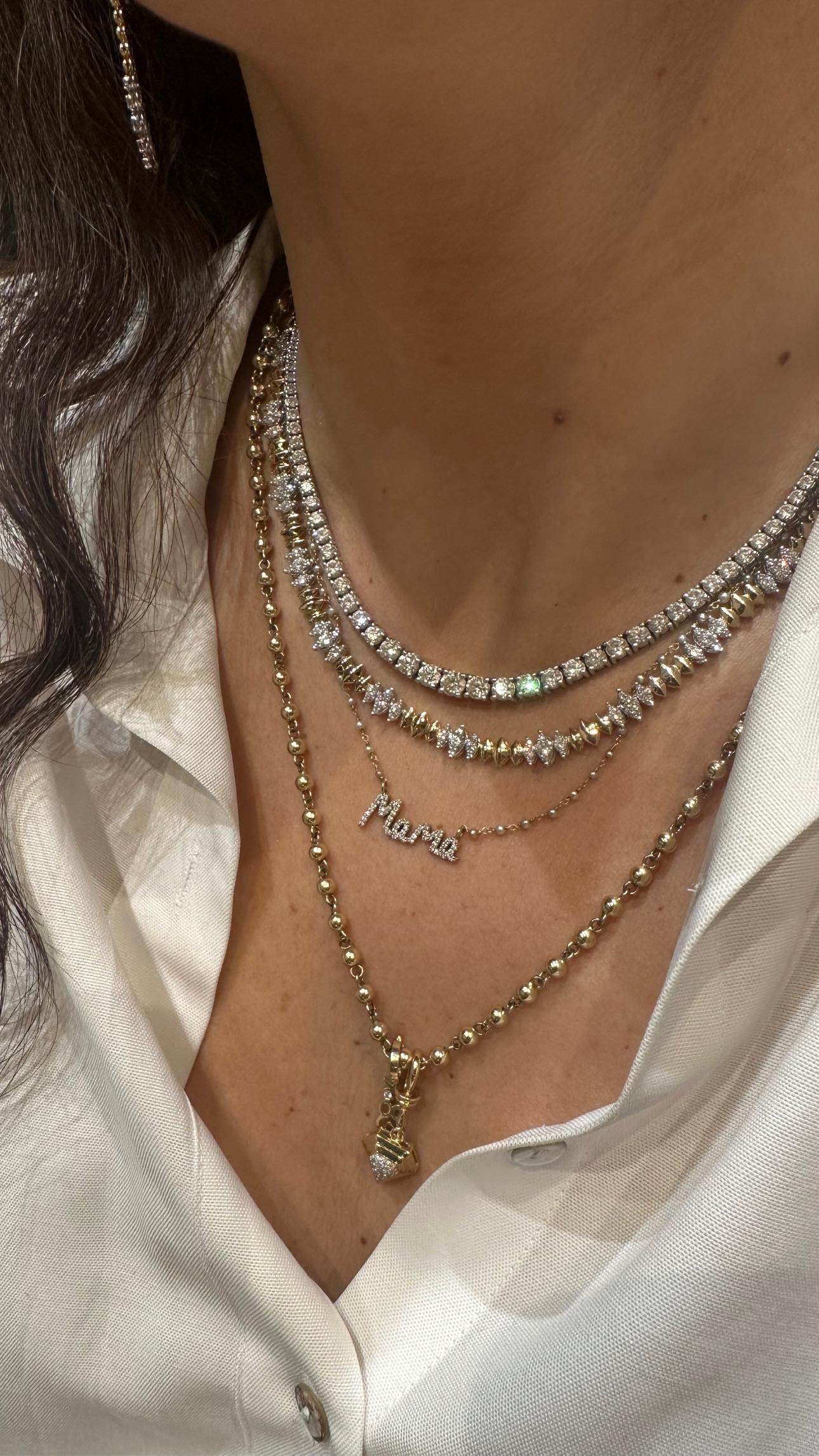 Series Fireball Marquise Diamond Necklace In New Condition For Sale In Istanbul, TR