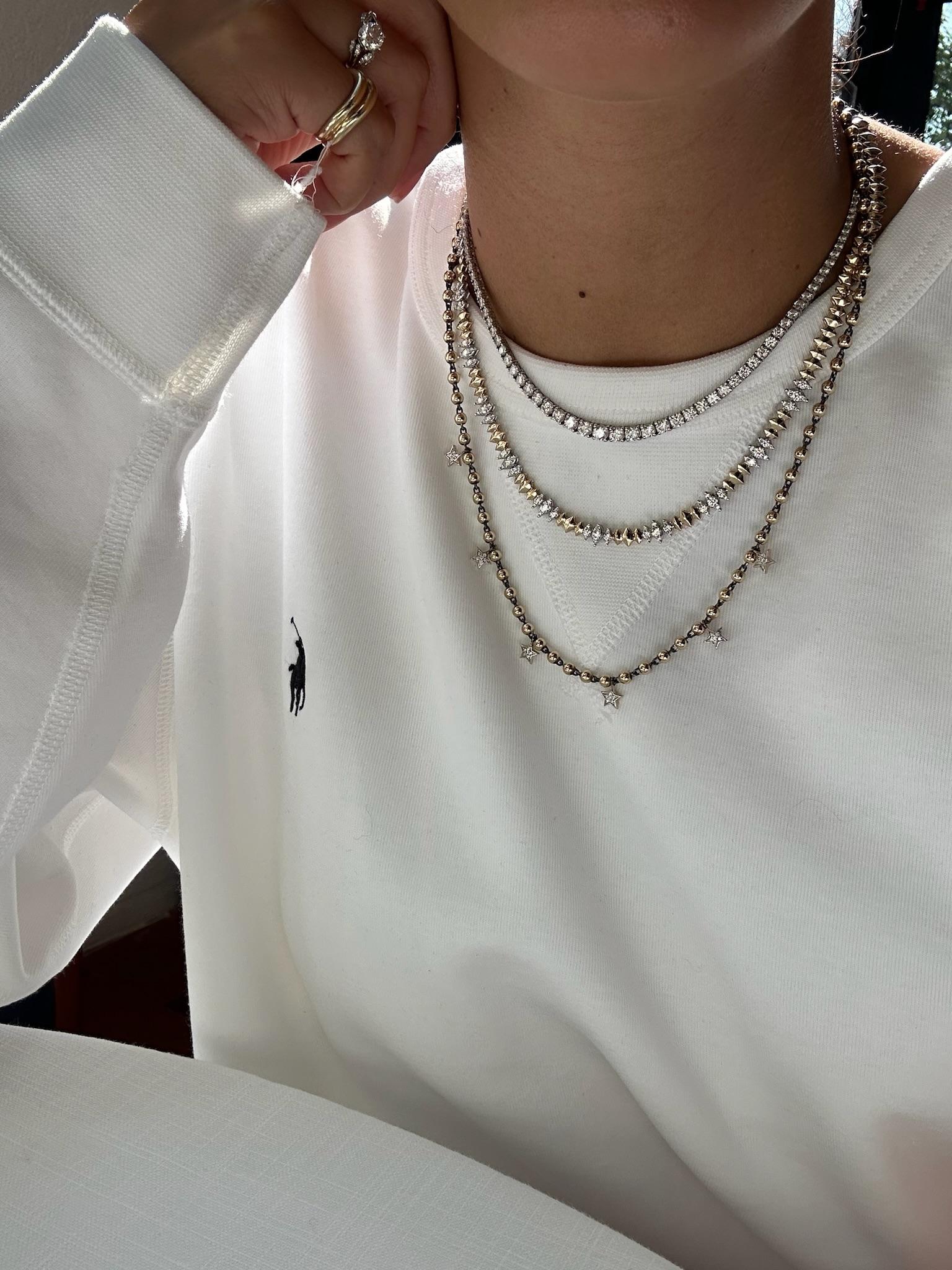 Series Fireball Marquise Diamond Necklace For Sale 1
