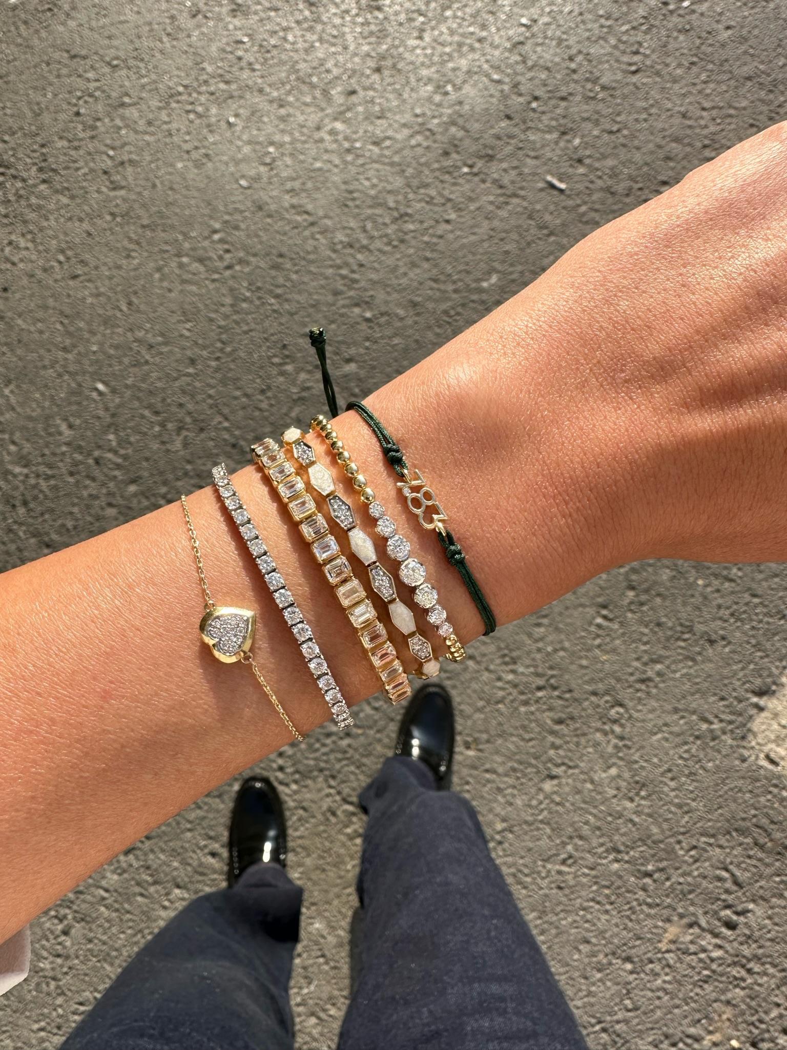 Donna Serie Fireball Pearl Baklava Bracciale in vendita