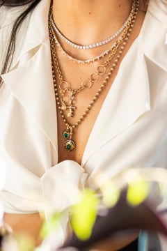 Series Fireball Triangle Diamond Necklace