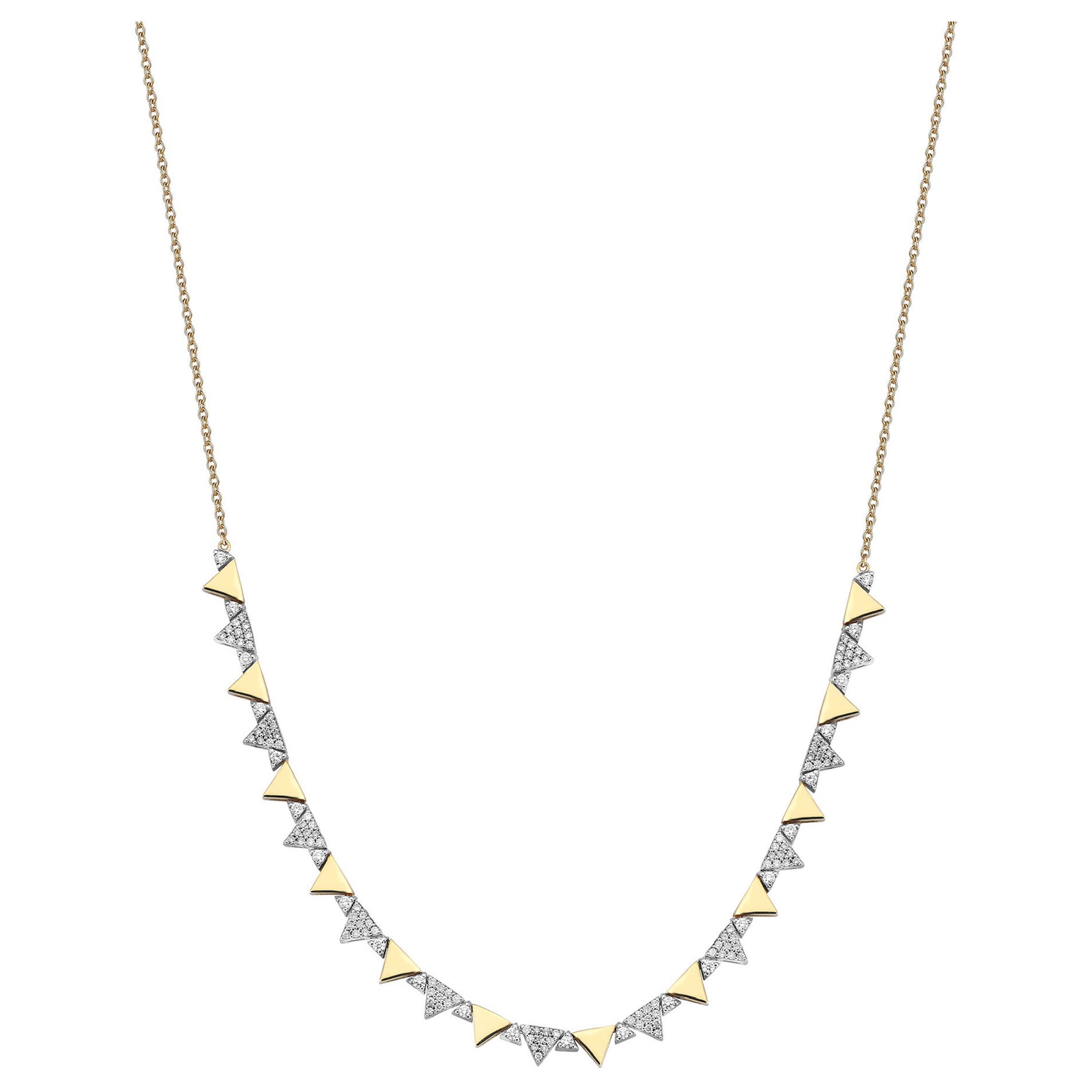 Series Fireball Triangle Diamond Necklace