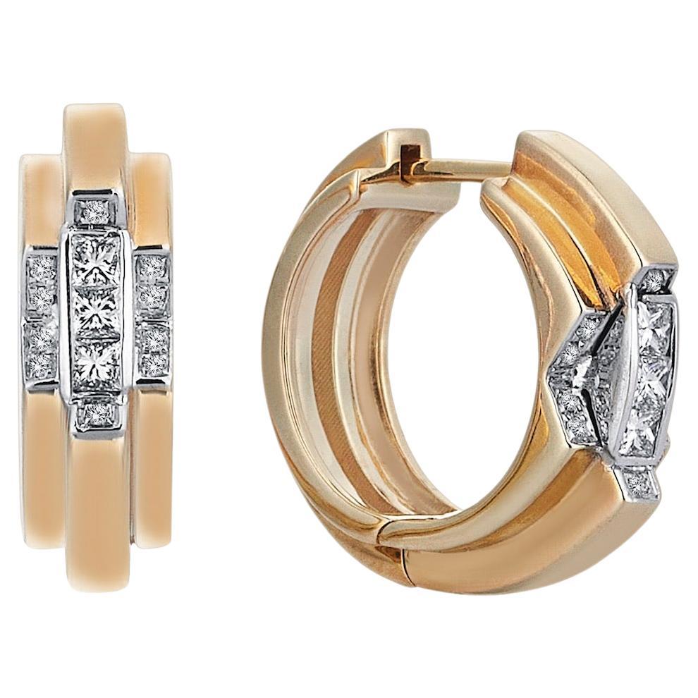 Serie Galaxy Dreifach-Diamant-Ohrringe