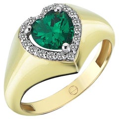 Series Love Emerald Heart Diamond Ring
