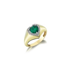 Series Love Emerald Heart Diamond Ring