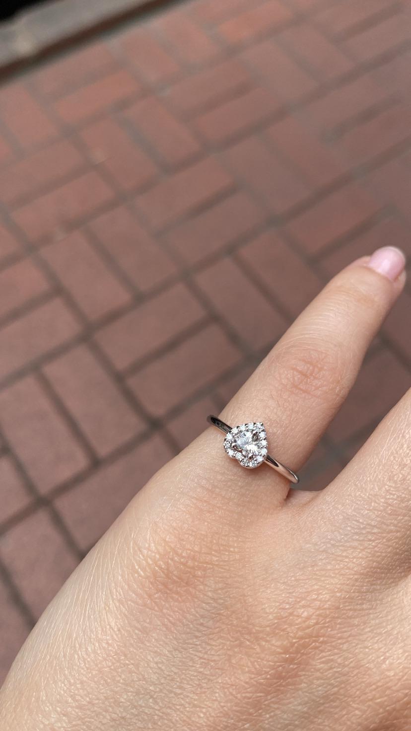 in vendita:  Anello con diamante con cuore d'amore 6
