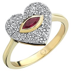 Series Love Heart Ruby Diamond Ring
