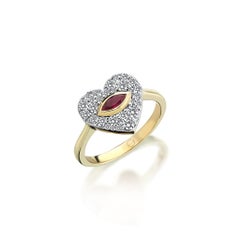 Serie Love Heart Rubin-Diamant-Ring