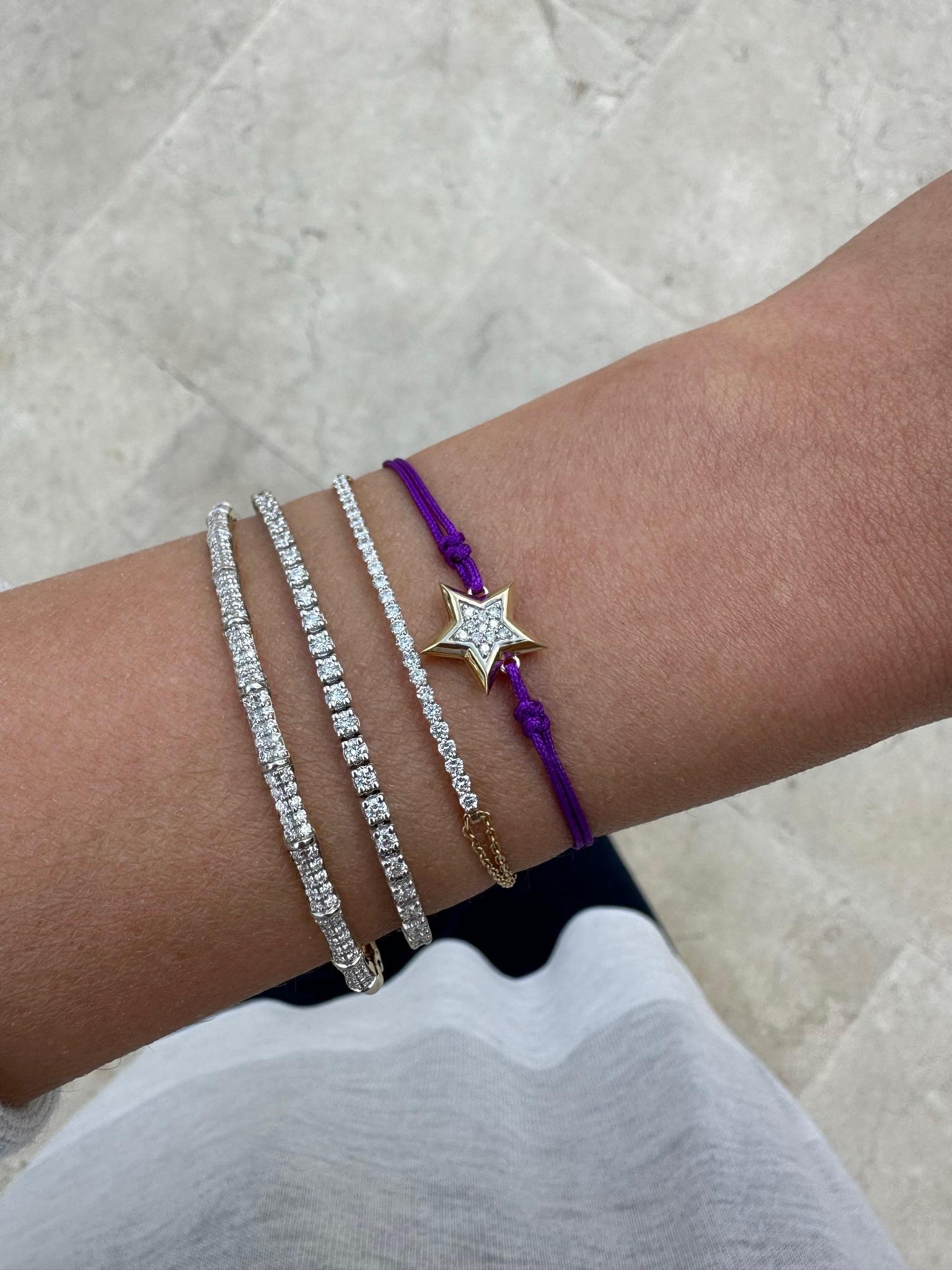 Women's Series Moonlight 1 ct Diamond Bangle Bracelet For Sale