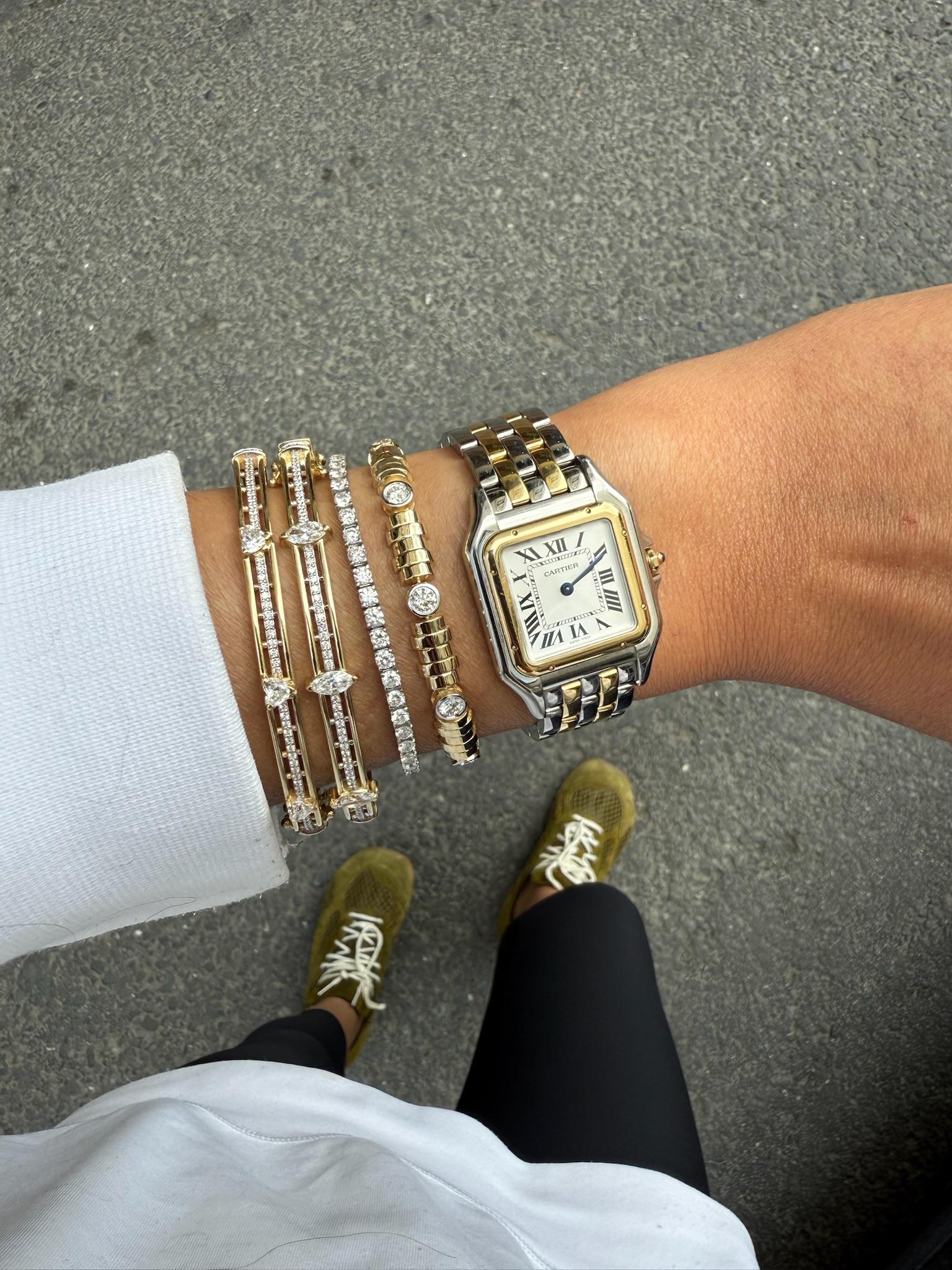 Modern Series Moonlight 1 ct Diamond Bracelet For Sale