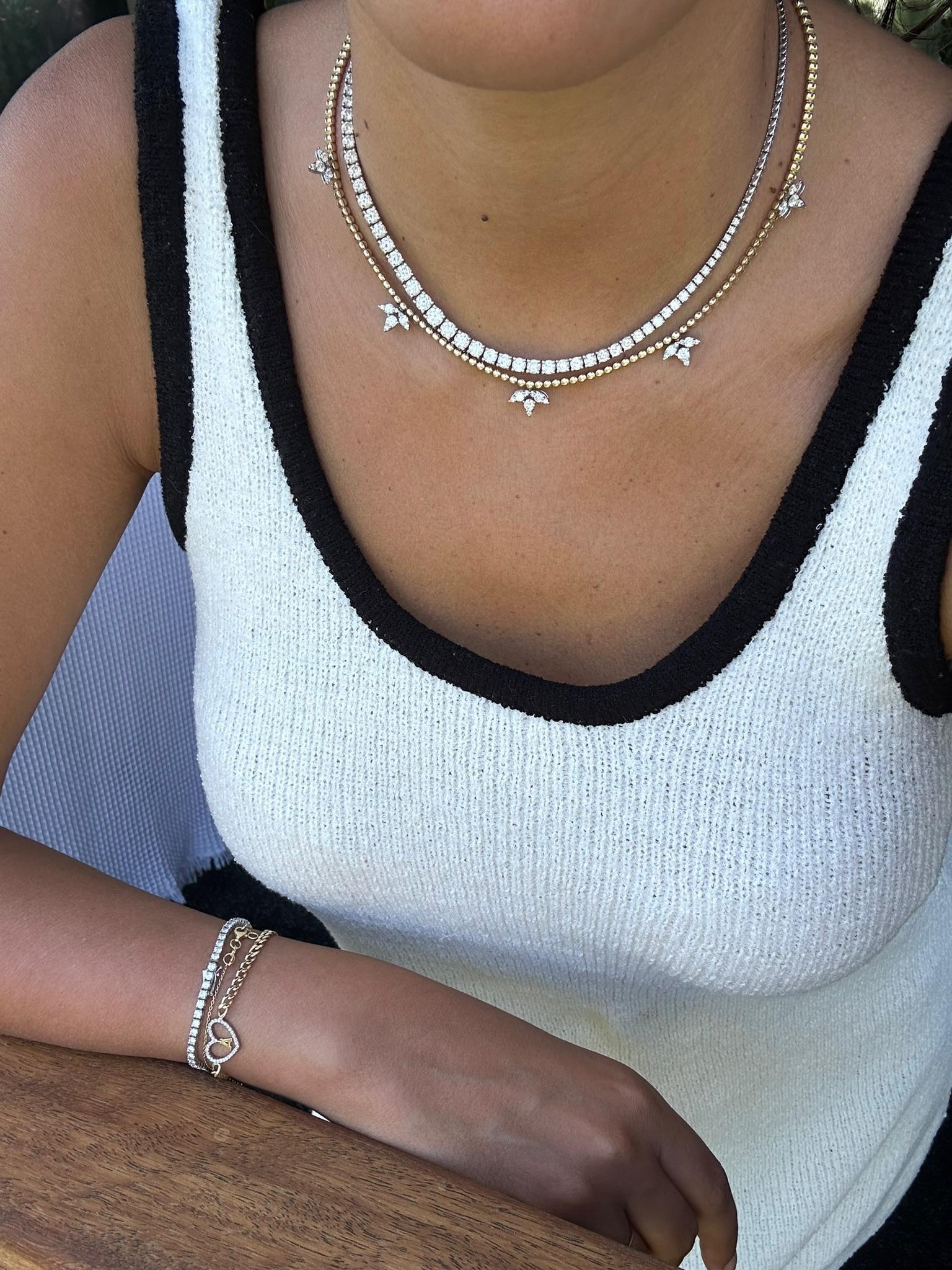 Modern Series Moonlight 1.44 ct Diamond Necklace For Sale