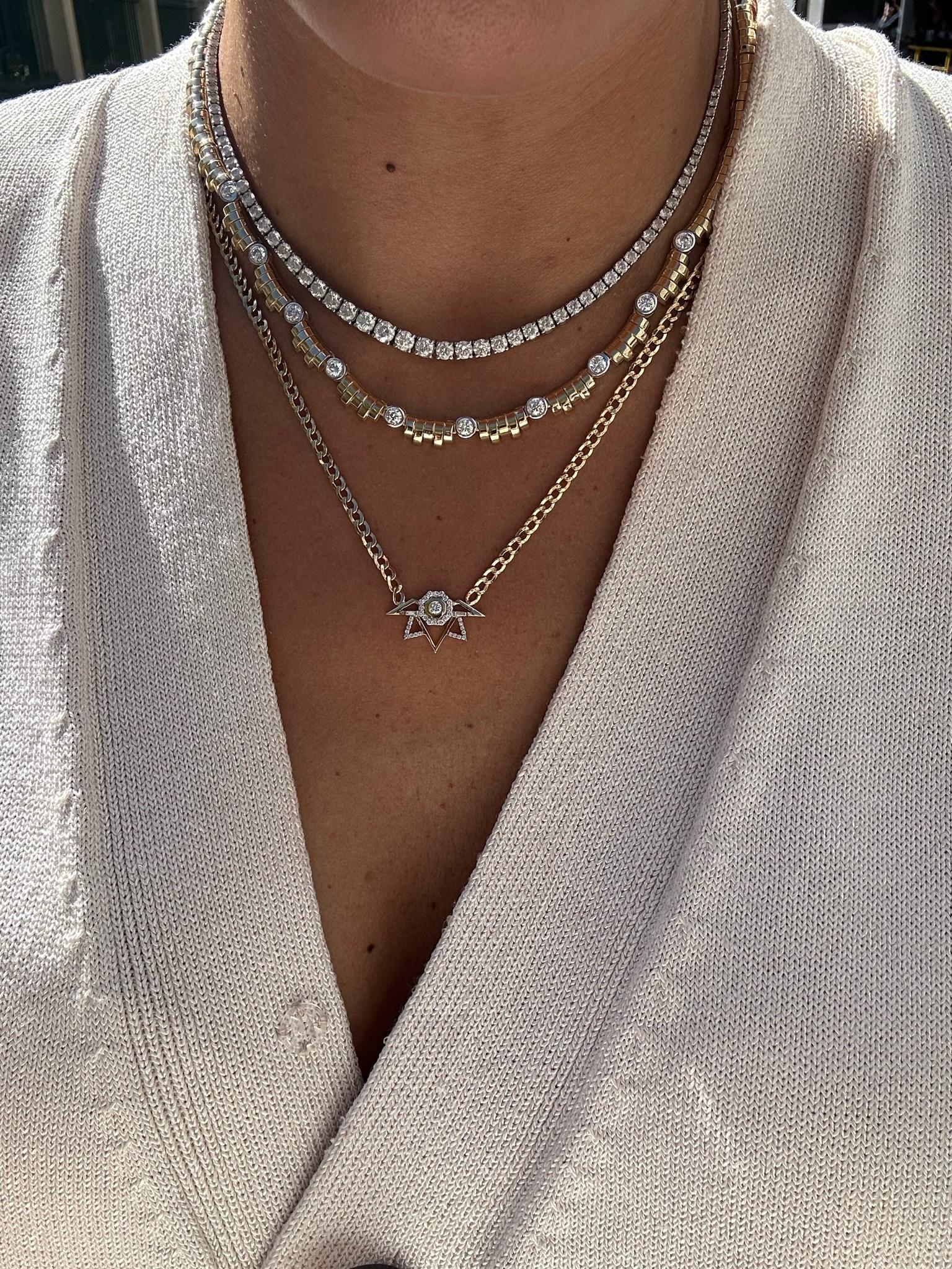 Series Moonlight 1.5ct Diamond Necklace Corte redondo en venta