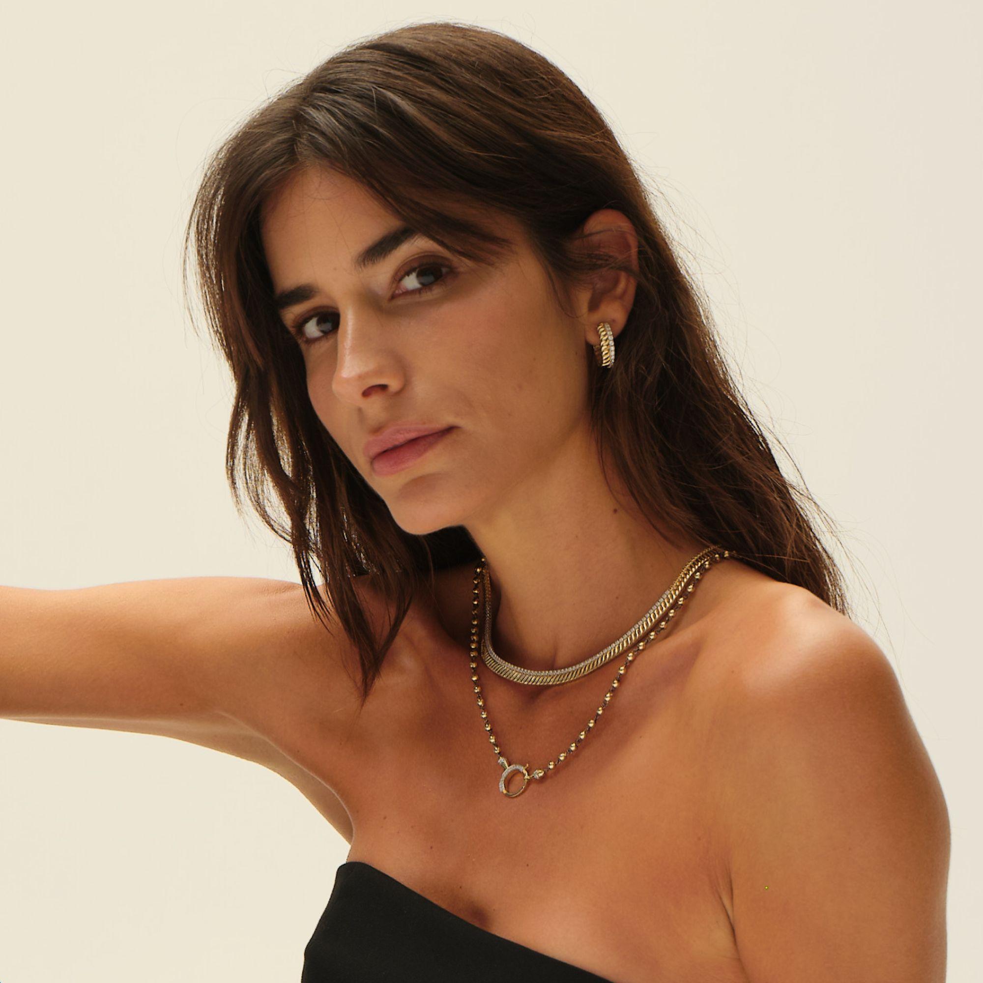 Modern Series Moonlight 3.35ct Diamond Necklace For Sale