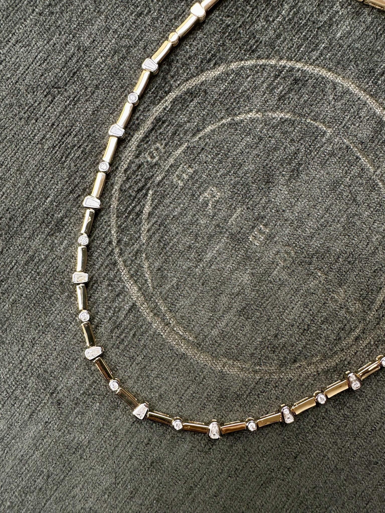 Shield Cut Series Moonlight Shield Diamond Necklace For Sale