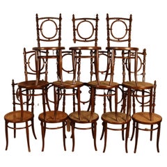 Series of 12 Bristo Chairs Stamped Fischel