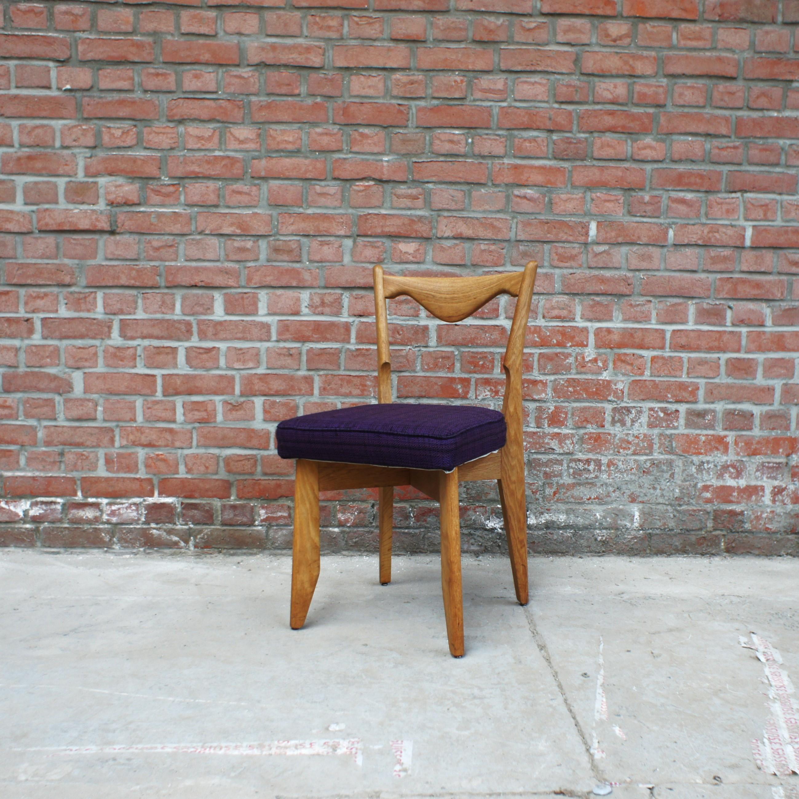 Series of 4 chairs by Guillerme and Chambron for 