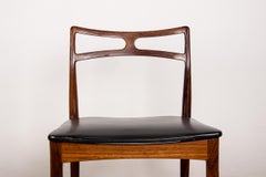 Series of 4 Danish chairs in Rosewood and Leather model 94 by Johannes Andersen.