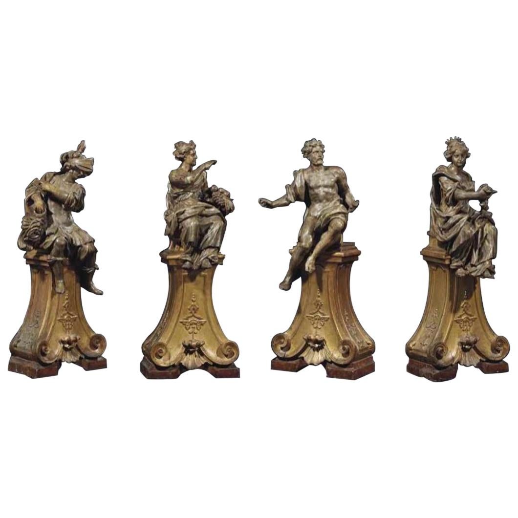 Series of 4 Important Mythological Statues by Filippo Parodi For Sale