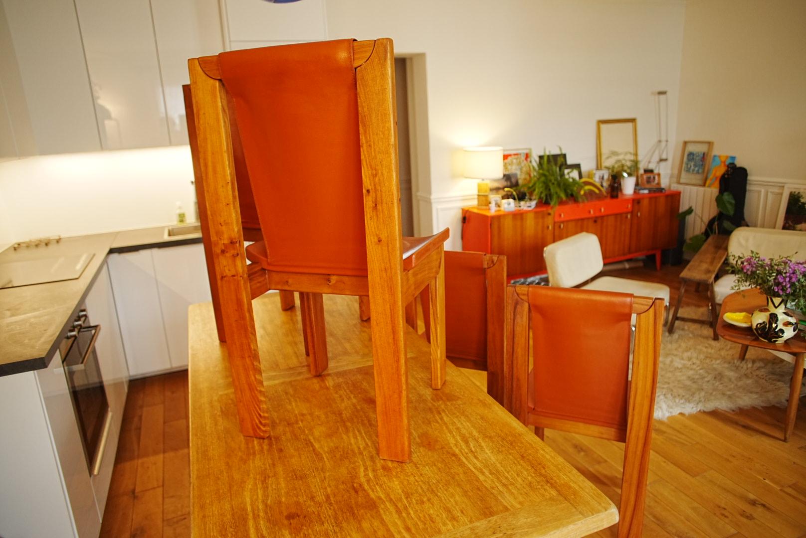Serie von 4 Stühlen von Luigi Gorgoni für Roche Bobois - 1970er Jahre (Französisch) im Angebot