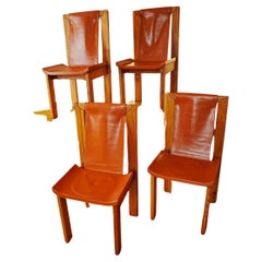 Series of 4 Luigi Gorgoni Chairs for Roche Bobois - 1970s