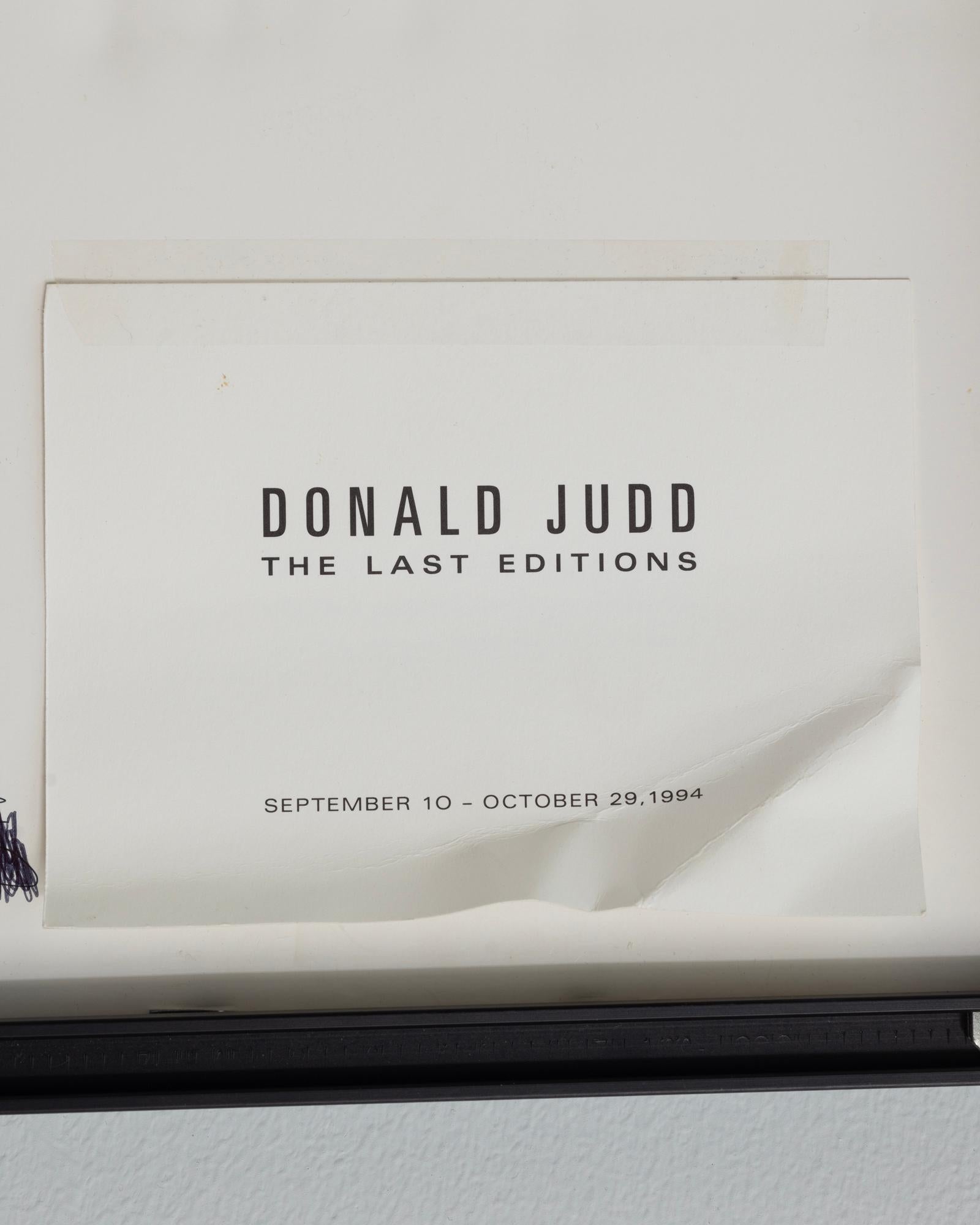 Serie de 5 grabados de Donald Judd Papel en venta