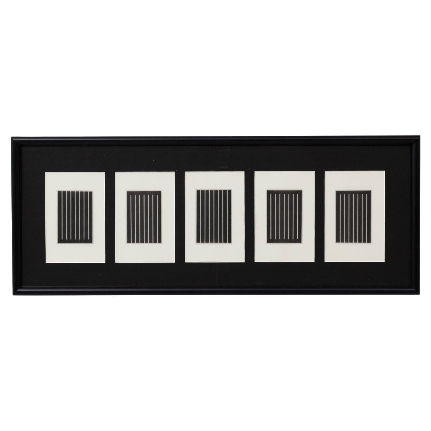 Serie di 5 stampe di Donald Judd